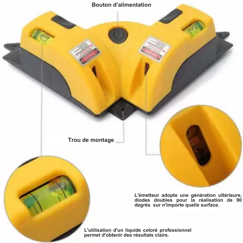 Instrument de précision pour ligne laser à angle droit