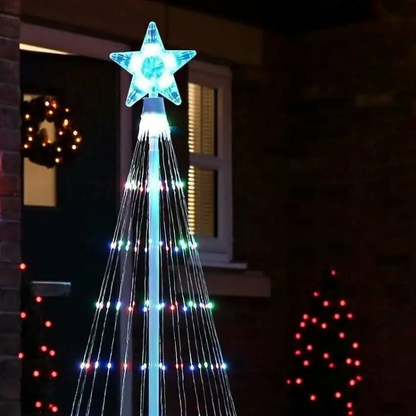 Arbre de Noël animé à LED multicolores de 6.4FT pour l'extérieur