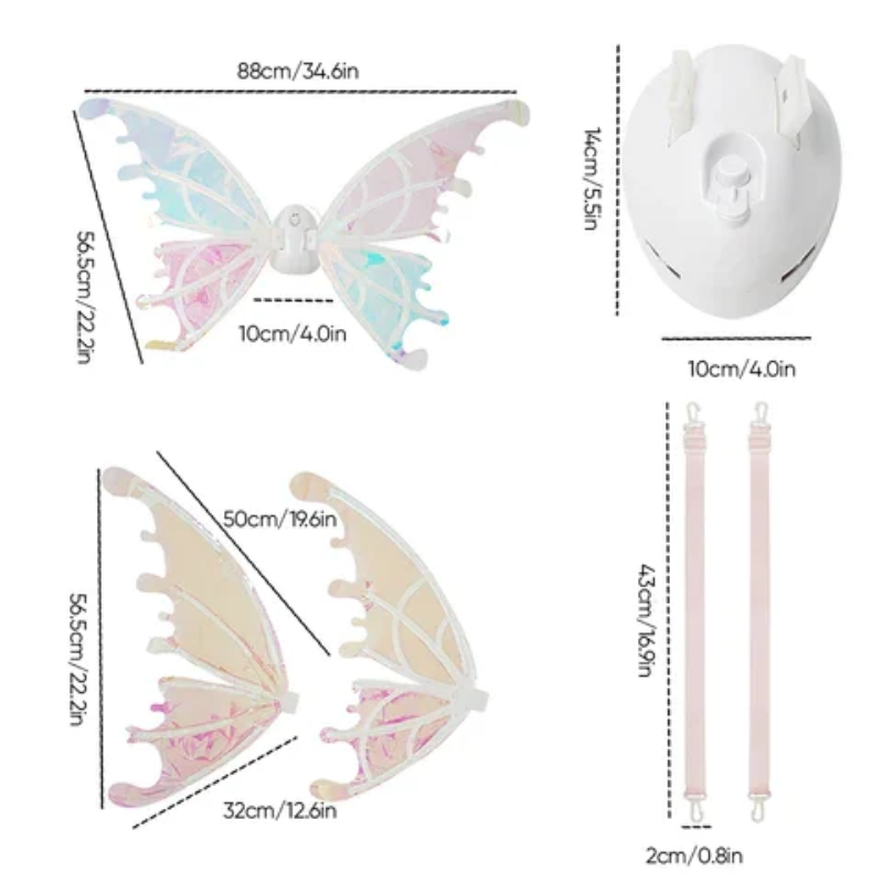 Ailes de papillon électriques avec lumières musicales