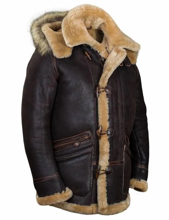 Blouson Parka Pilote en Peau de Mouton